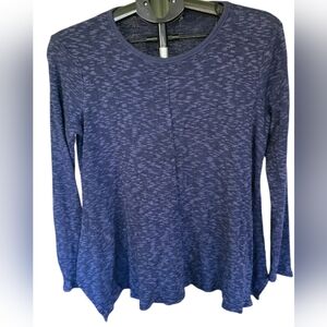 Max Jeans Blue Knit Top Boho Back Detail Size Small